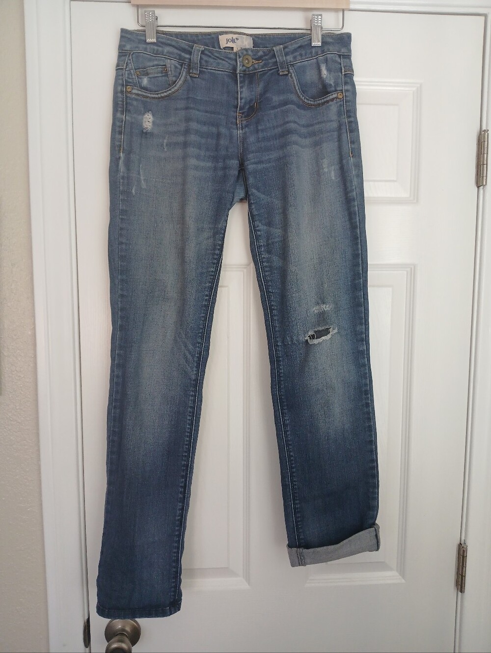 Joie Women's Medium Blue Distressed Boyfriend Jeans